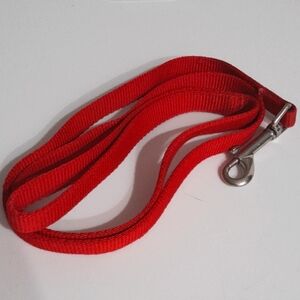 Vibrant Red Short Pet Training Leash with Metal Clip